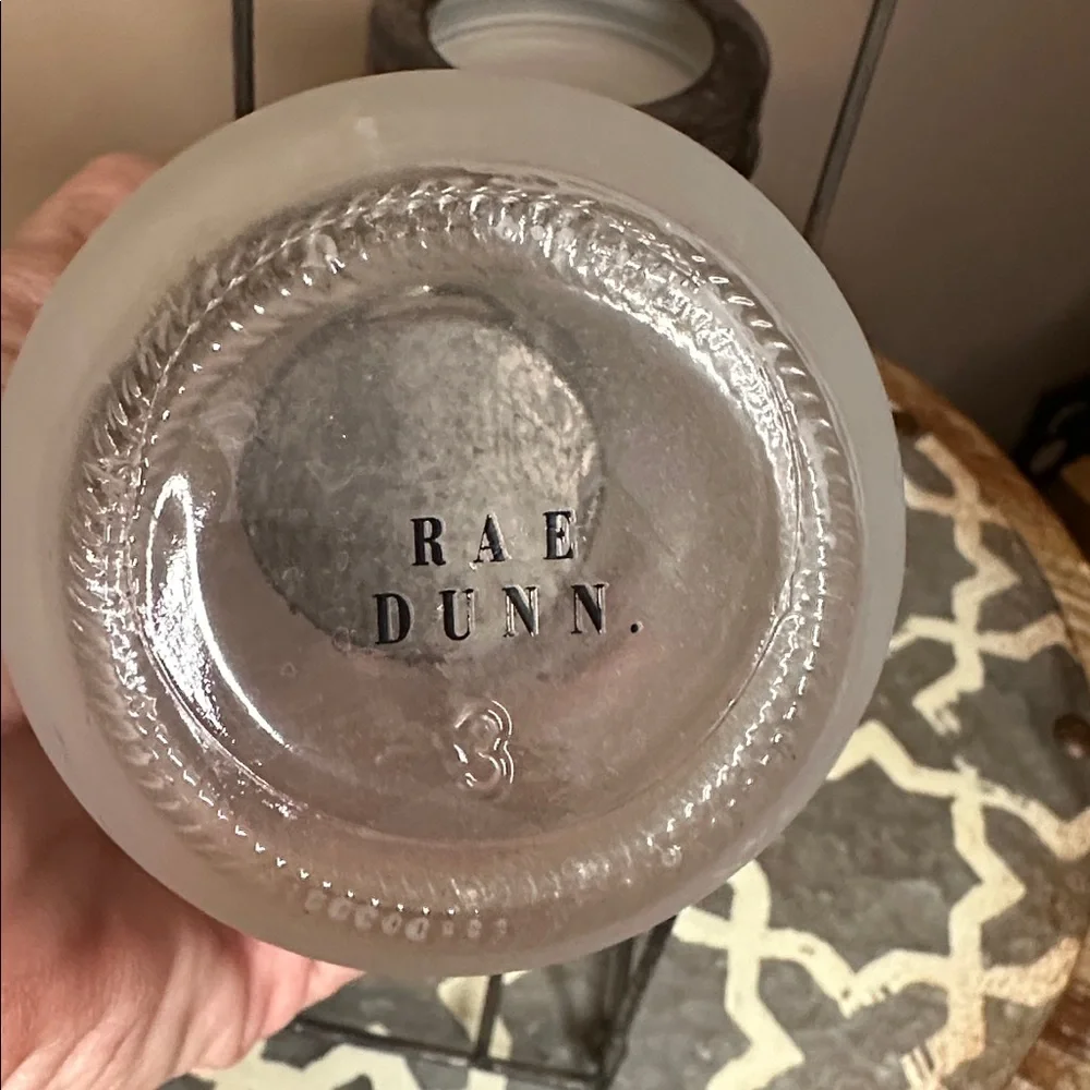 RAE DUNN Shine Bright Mason Jars Set Tea Light Holders Carrier Caddy Frosted - Picture 4 of 5